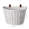 Wickerwise White Wicker Front Cargo Bike Basket with Stylish Faux Leather Straps QI003420.W - alternate 7